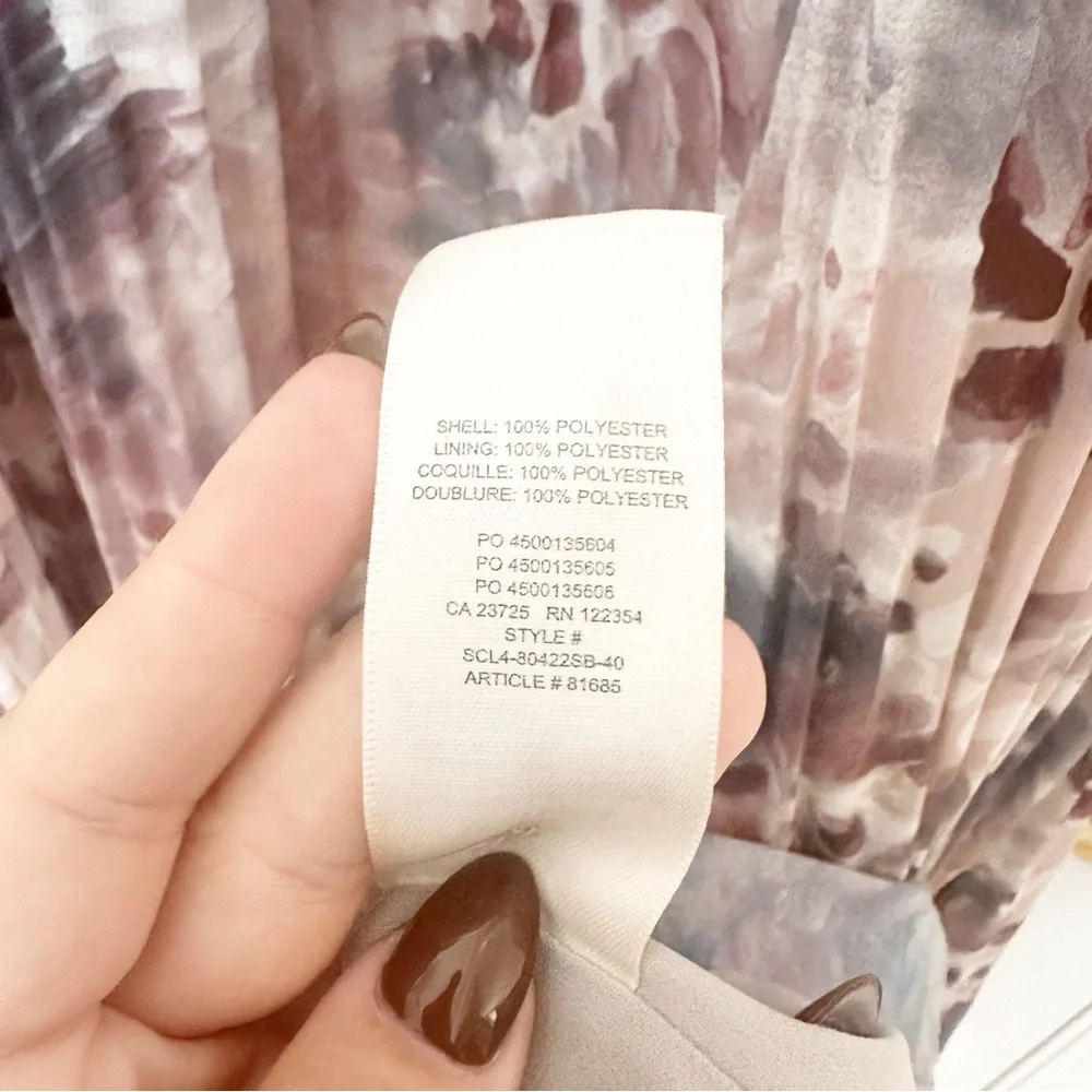 Aritzia Wilfred Daydreamer Pleated Maxi Dress Tannin Foxfire Brown 1X - Picture 11 of 13